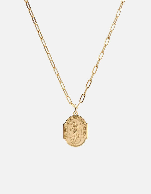 Miansai Necklaces Conception Cable Chain Necklace, Gold Vermeil Polished Gold / 18 in. / Monogram: No