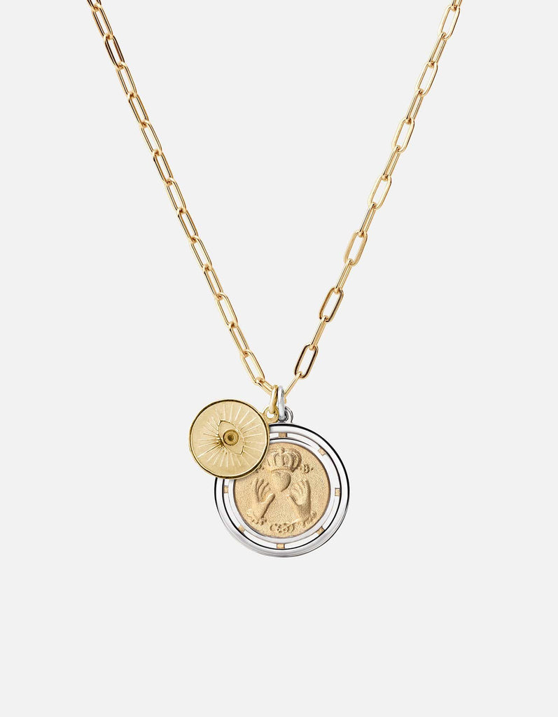 Miansai Necklaces Test of Time Cable Chain Necklace, Gold Vermeil/Sterling Silver Polished Gold / 24 in. / Monogram: No