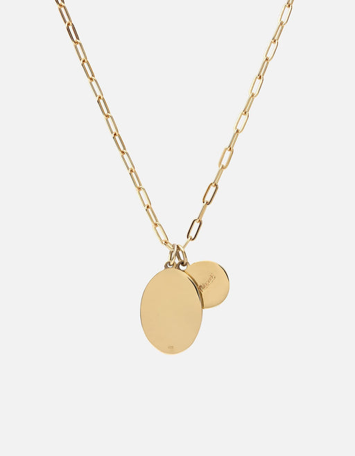 Miansai Necklaces Mini Dove Cable Chain Necklace, Gold Vermeil/Teal