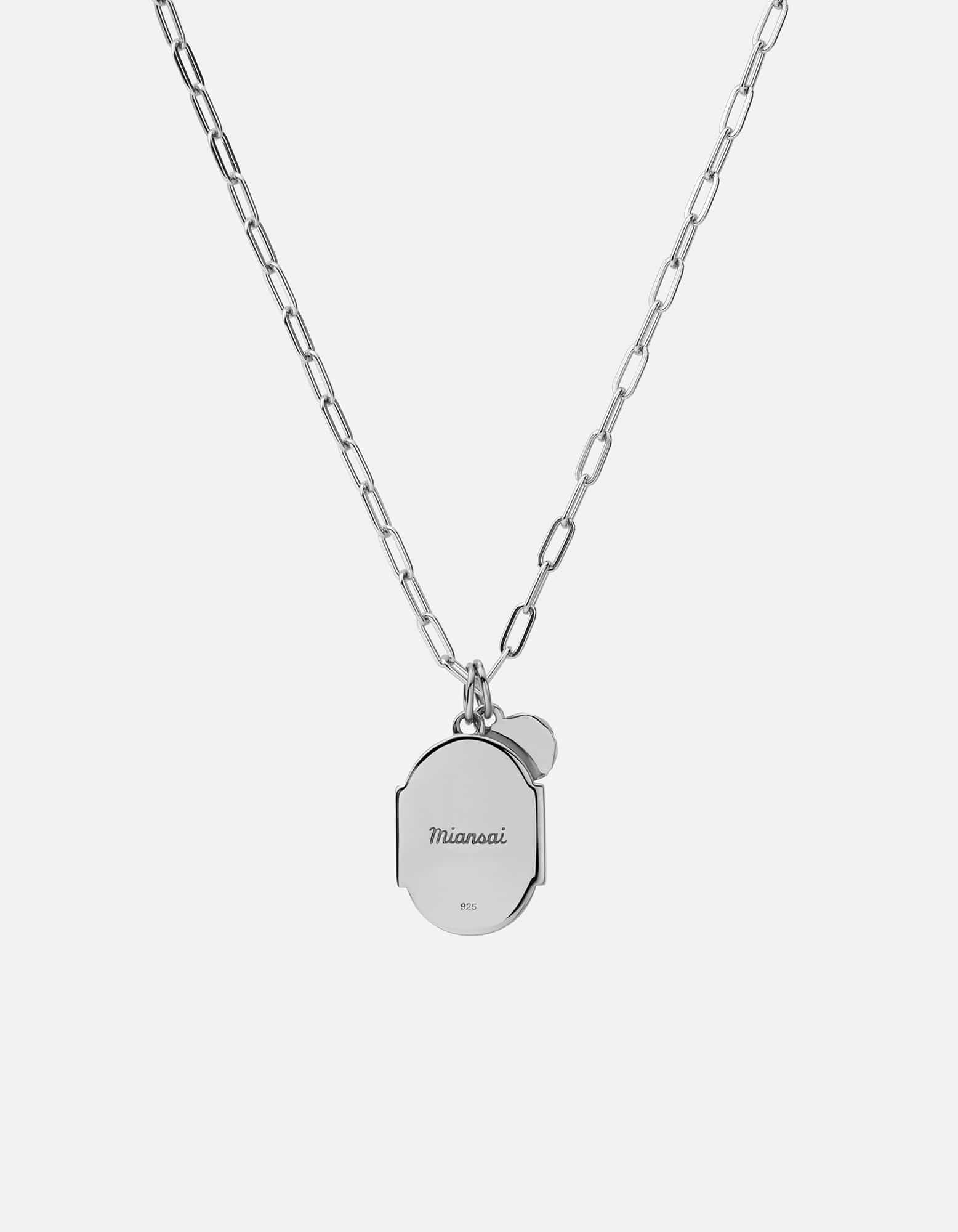 Conception Pendant w/Cable Chain Necklace w/Enamel, Sterling