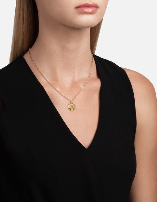Miansai Necklaces Test of Time Cable Chain Necklace, Gold Vermeil/Sapphires