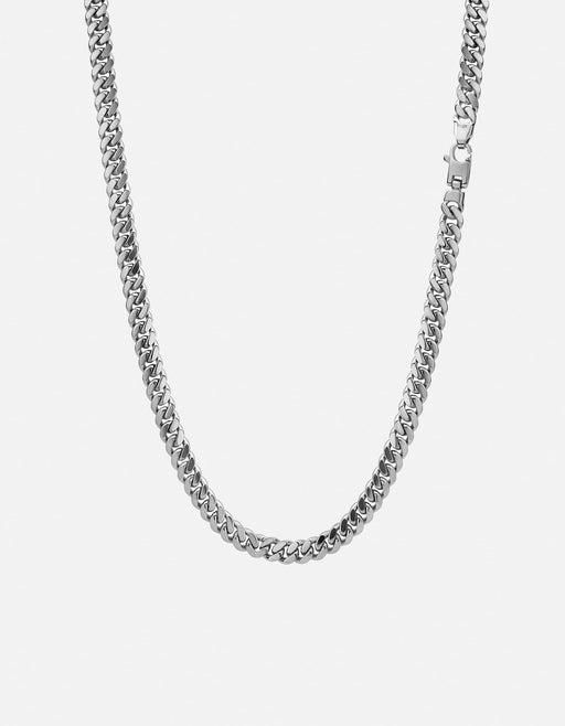 Miansai Necklaces 6.5mm Cuban Chain Necklace, Sterling Silver Polished Silver / 21 in.