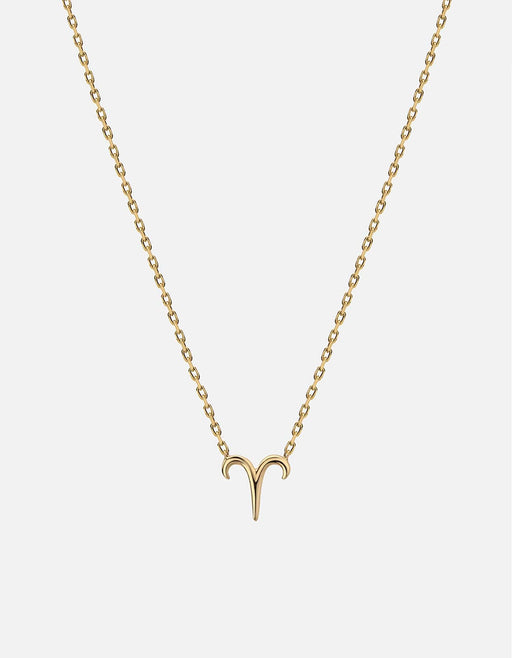 Miansai Necklaces Astro Pendant Necklace, 14k Gold Aries/Polished Gold / 16-18 in.
