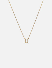 Miansai Necklaces Gemini Astro Pendant Necklace, 14k Gold Polished Gold / 16-18 in.