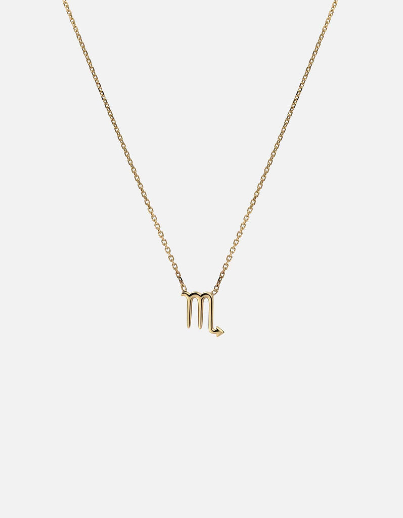 Miansai Necklaces Scorpio Astro Pendant Necklace, 14k Gold Polished Gold / 16-18 in.