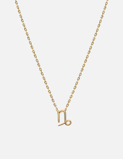 Miansai Necklaces Astro Pendant Necklace, 14k Gold Capricorn/Polished Gold / 16-18 in.
