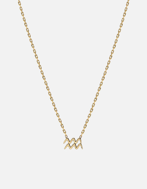 Miansai Necklaces Astro Pendant Necklace, 14k Gold Aquarius/Polished Gold / 16-18 in.
