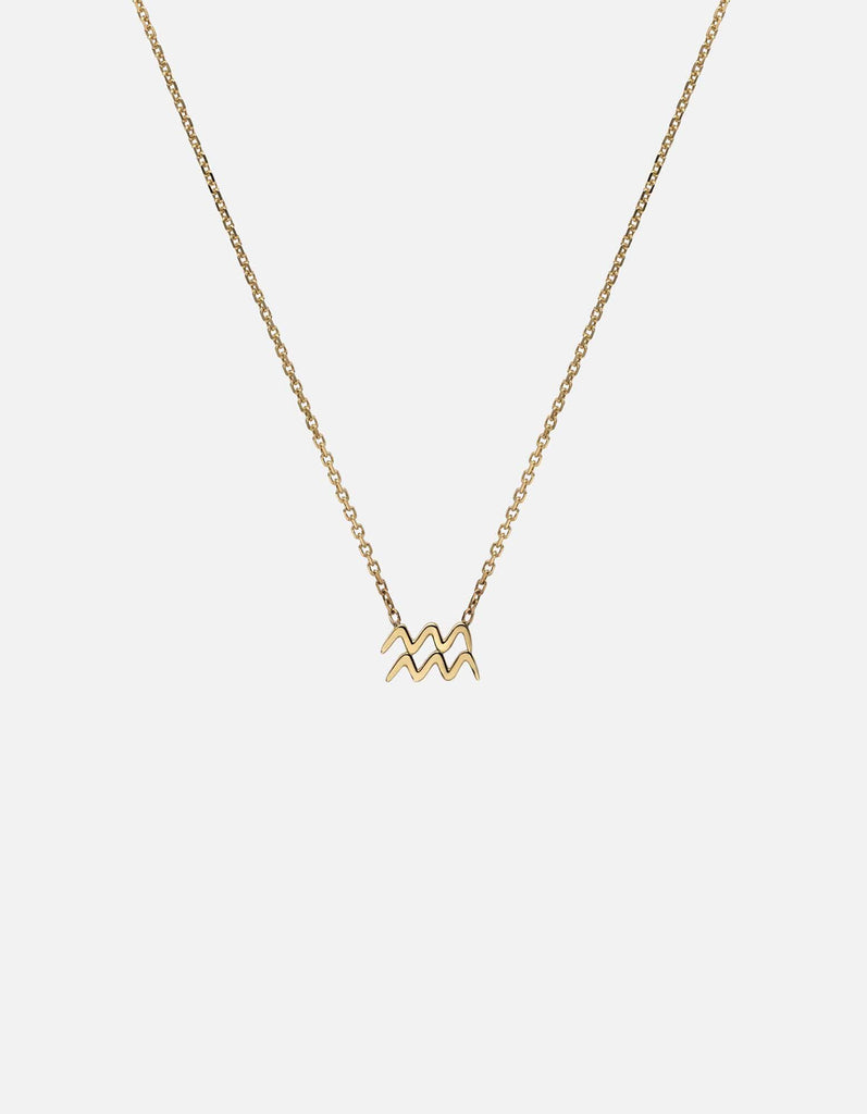 Miansai Necklaces Aquarius Astro Pendant Necklace, 14k Gold Polished Gold / 16-18 in.
