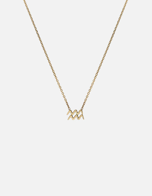 Miansai Necklaces Aquarius Astro Pendant Necklace, 14k Gold Polished Gold / 16-18 in.