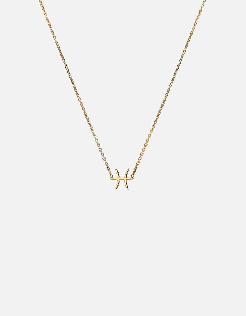 Miansai Necklaces Pisces Astro Pendant Necklace, 14k Gold Polished Gold / 16-18 in.
