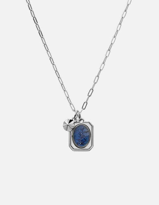 Miansai Necklaces Genesis Necklace, Sterling Silver/Enamel Red/Blue / 24 in.
