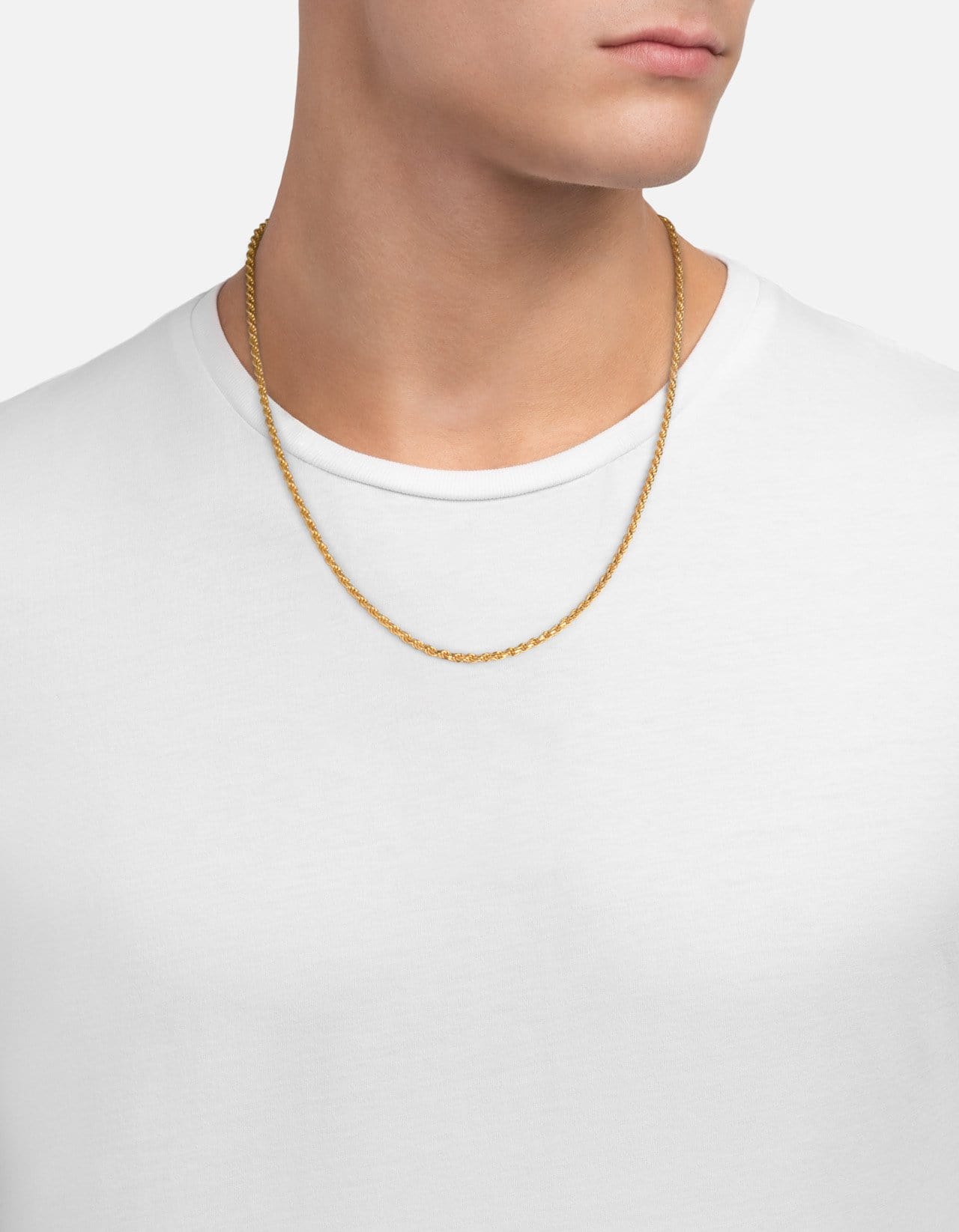 Men's 2.4mm Rope Chain Necklace, Gold Vermeil | Miansai