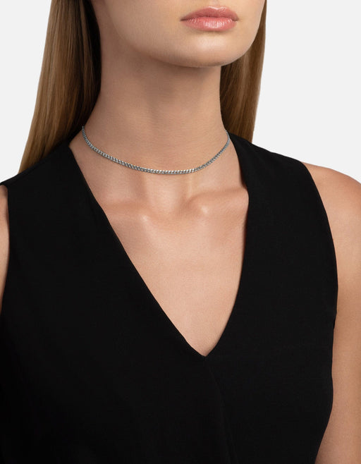 Miansai Necklaces Cuban Link Choker, Sterling Silver Polished Silver / 15 in.