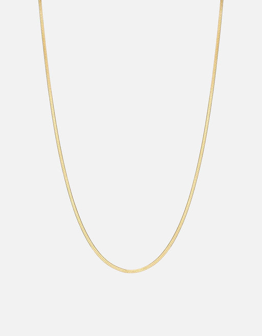 Miansai Necklaces 1.7mm Herringbone Necklace, Gold Vermeil Polished Gold / 21 in.