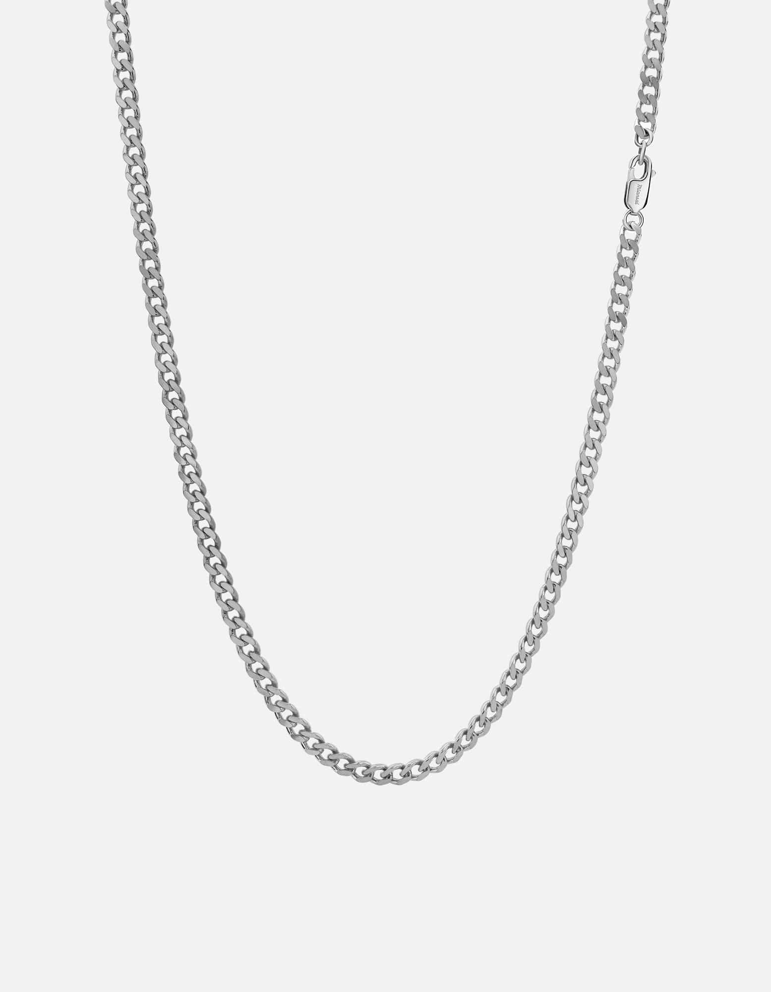 Men's 4mm Cuban Curb Chain Necklace, Sterling Silver | Miansai