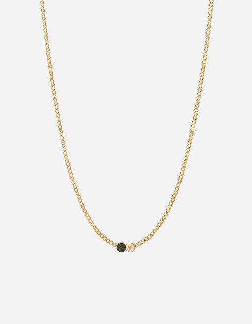 Miansai Necklaces Dove Type Chain Necklace, Gold Vermeil/Teal No Letter / Teal / 24 in. / Monogram: No