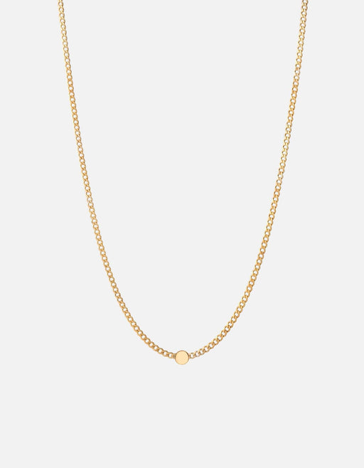 Miansai Necklaces Dove Type Chain Necklace, Gold Vermeil/Teal