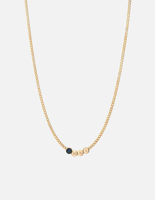 Miansai Necklaces Eye of Time Type Chain Necklace, Gold Vermeil/Blue