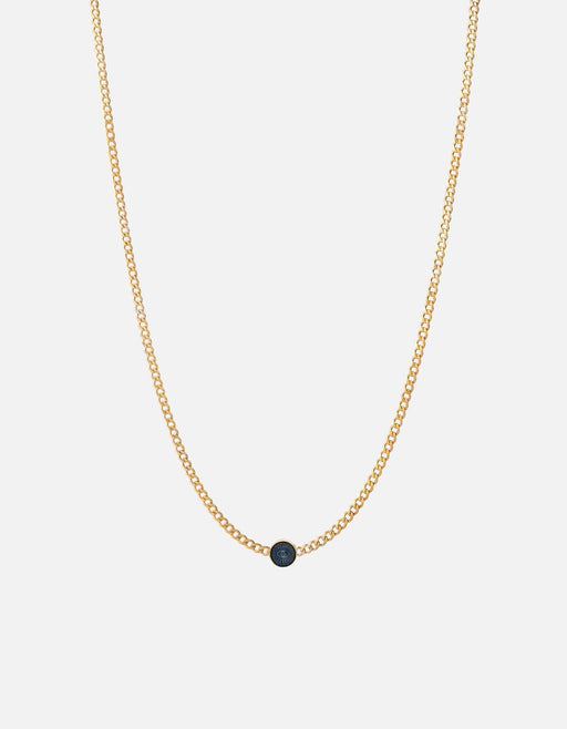 Miansai Necklaces Eye of Time Type Chain Necklace, Gold Vermeil/Blue No Letter / Blue / 24 in. / Monogram: No