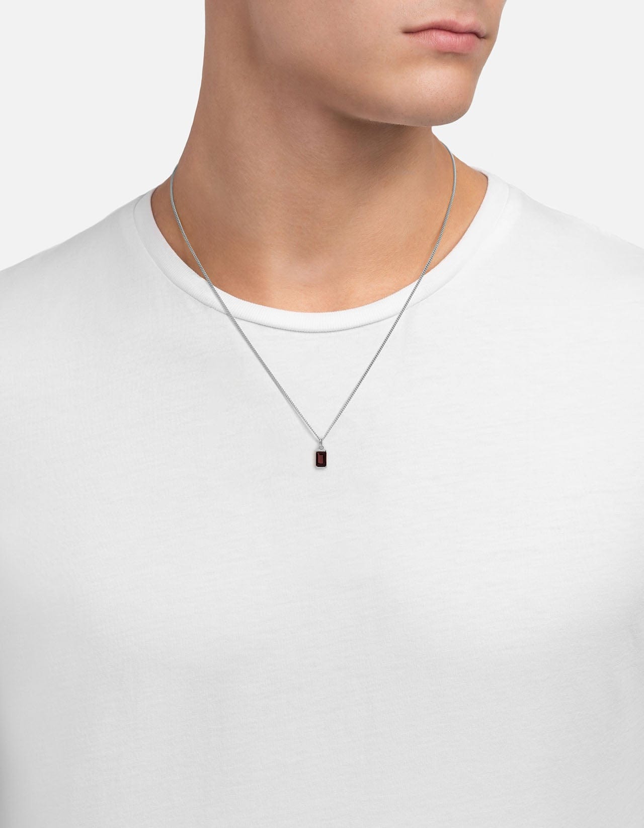Garnet necklace, cushion cut stone pendant, floral pendant, golden bra –  Artisan Look