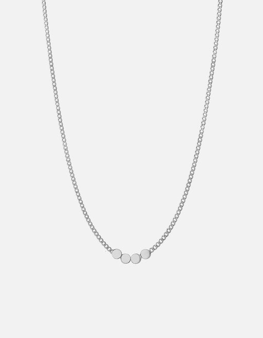 Miansai Necklaces Type Chain Necklace, Sterling Silver 4 Letters / Polished Silver / 24 in. / Monogram: Yes