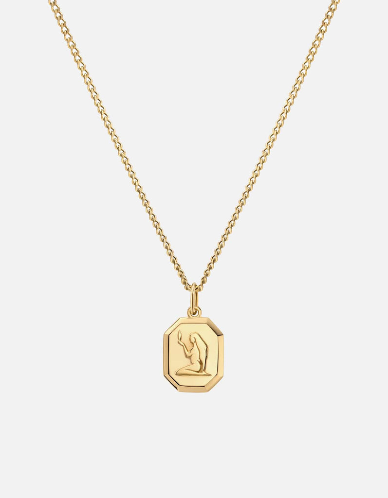 Miansai Necklaces Virgo Nyle Necklace, Gold Vermeil Polished Gold / 21 in. / Monogram: No