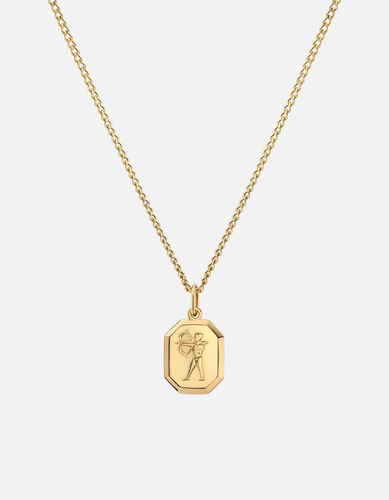 Miansai Necklaces Sagittarius Nyle Necklace, Gold Vermeil Polished Gold / 21 in. / Monogram: No