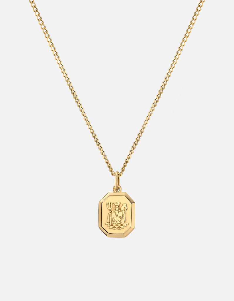 Miansai Necklaces Aquarius Nyle Necklace, Gold Vermeil Polished Gold / 21 in. / Monogram: No