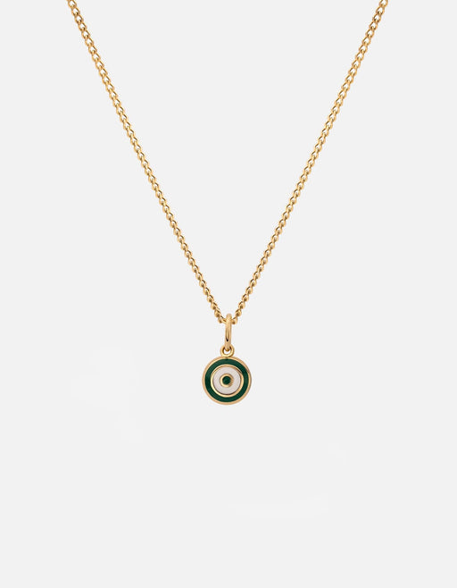 Miansai Necklaces Ojos Necklace, Gold Vermeil/Black Green / 18 in. / Monogram: No