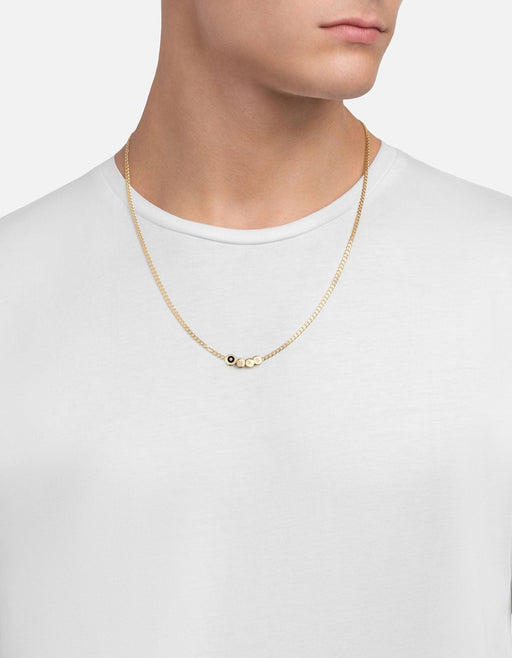 Miansai Necklaces Opus Sapphire Type Chain Necklace, Gold Vermeil/Black