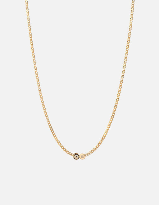 Miansai Necklaces Opus Sapphire Type Chain Necklace, Gold Vermeil/Blue 1 Letter / Blue / 24 in. / Monogram: Yes