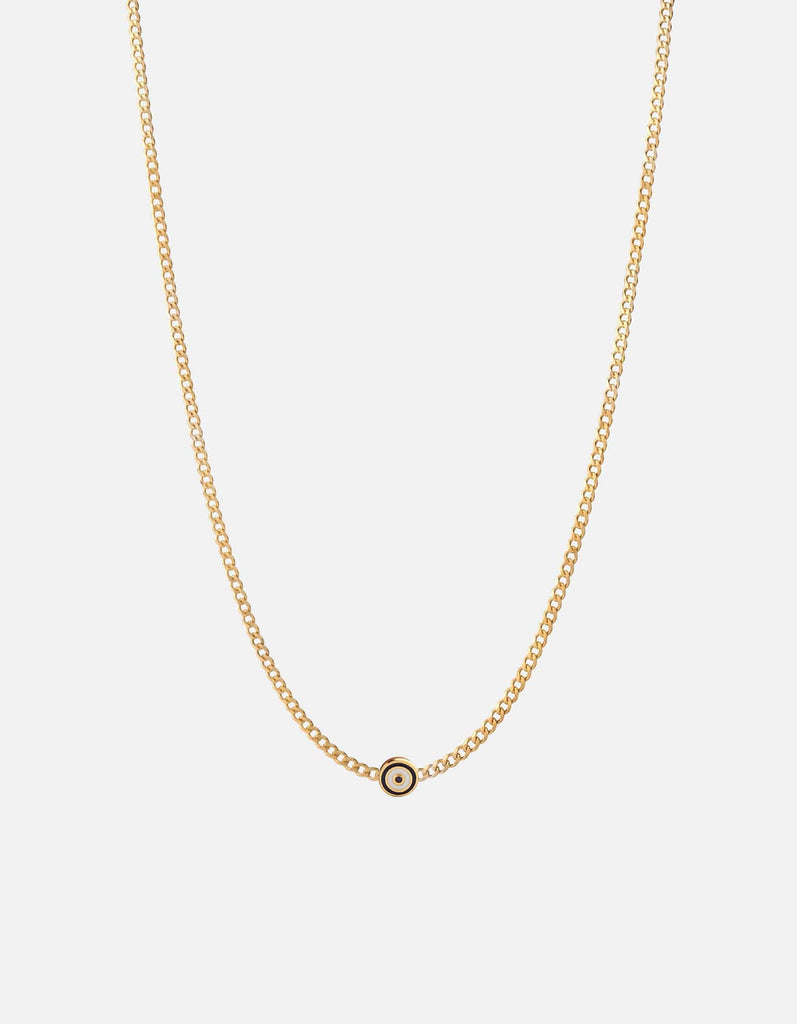 Miansai Necklaces Opus Sapphire Type Chain Necklace, Gold Vermeil/Blue No Letter / Blue / 24 in. / Monogram: No
