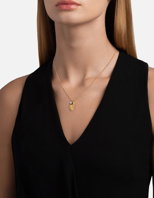 Miansai Necklaces Dawn Necklace, Gold Vermeil/Black
