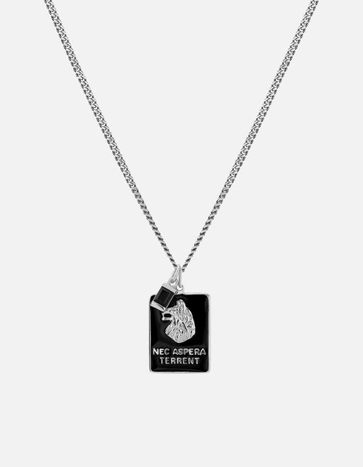 Miansai Necklaces Skoll Onyx Necklace, Sterling Silver/Black Black / 22 in. / Monogram: No