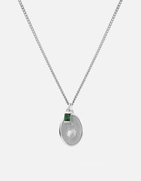 Miansai Necklaces Pina Agate Necklace, Sterling Silver Green / 24 in. / Monogram: No