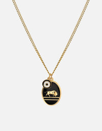 Miansai Necklaces Oxen Necklace, Gold Vermeil/Black Black / 22 in.