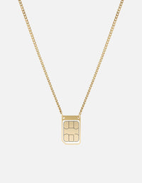 Miansai Necklaces SIM Card Necklace, Gold Vermeil Polished Gold / 21 in.