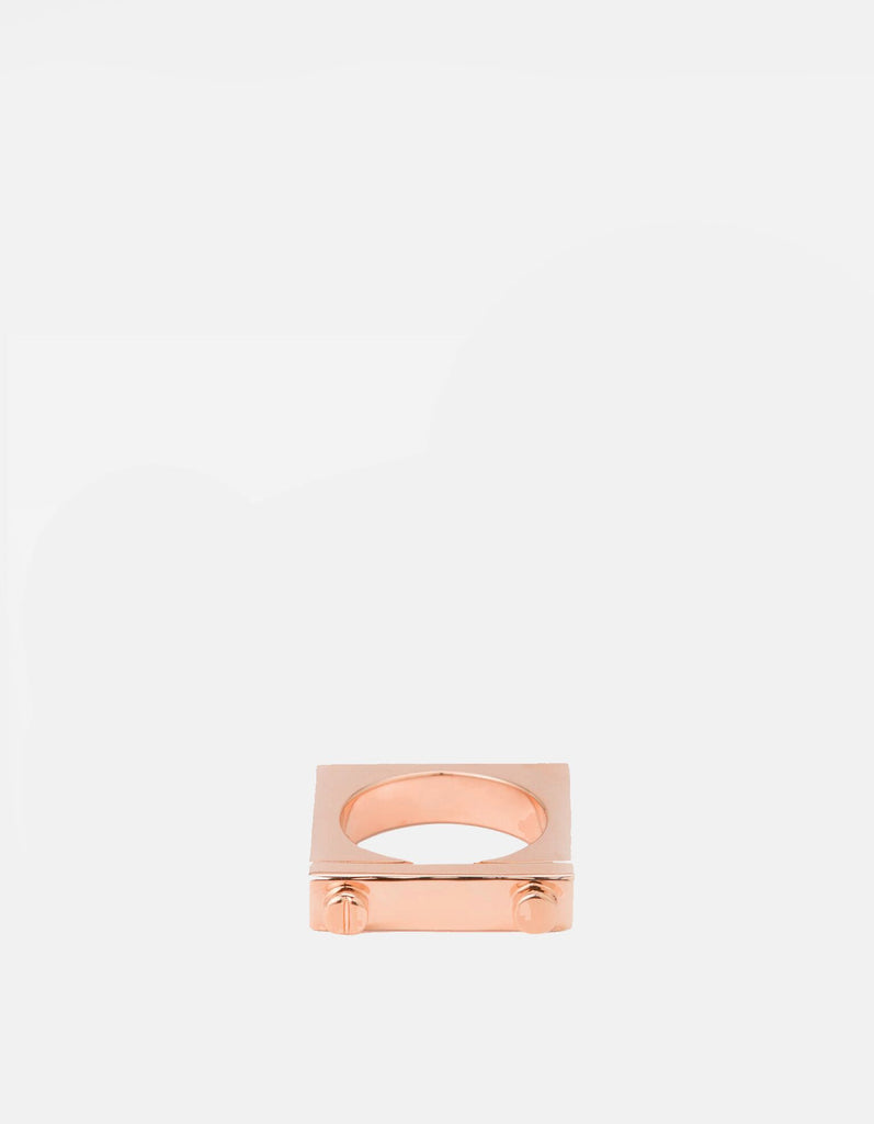 Miansai Rings Squared Ring, Rose Plated Polished Rose / 5