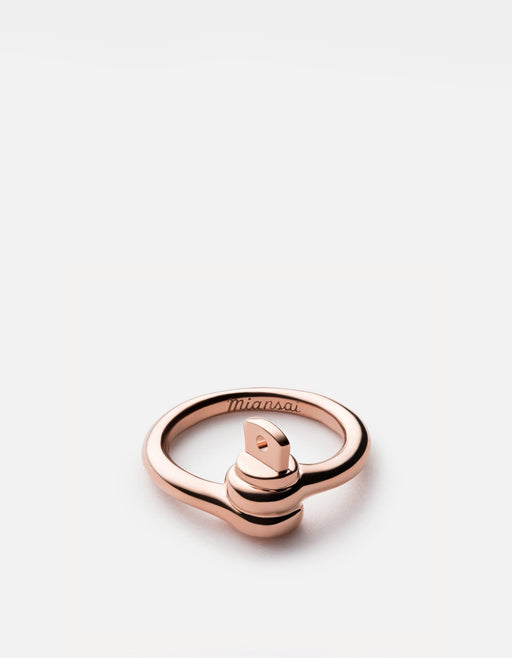 Miansai Rings Thin Reeve Ring, Rose Plated Polished Rose / 5