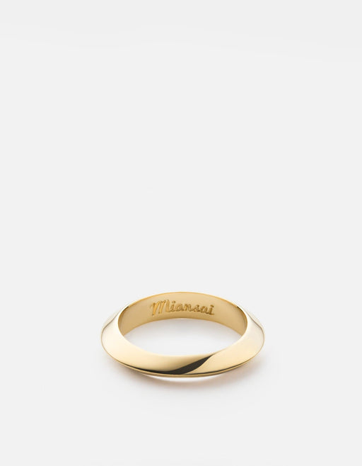 Miansai Rings Cylinder Ring, Gold Gold Plated / 5