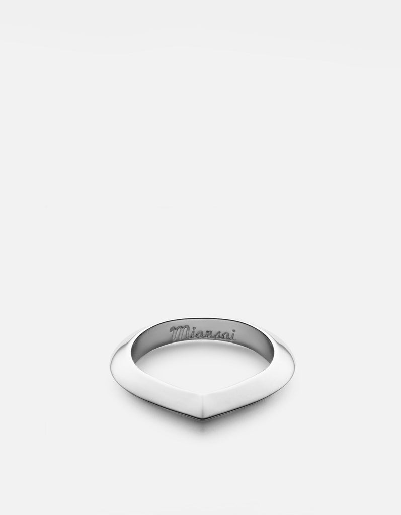Miansai Rings Angular Ring, Sterling Silver Polished Silver / 5
