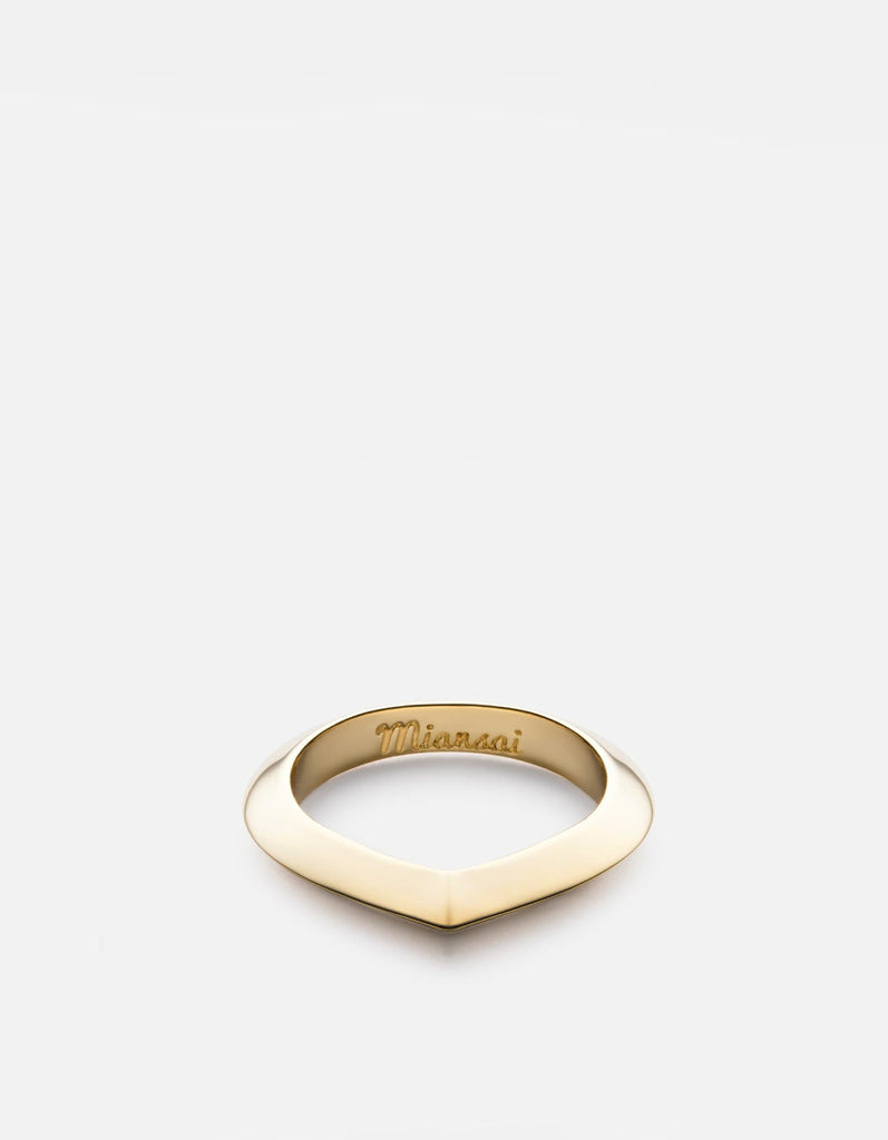 Miansai Rings Angular Ring, Gold Gold Plated / 5