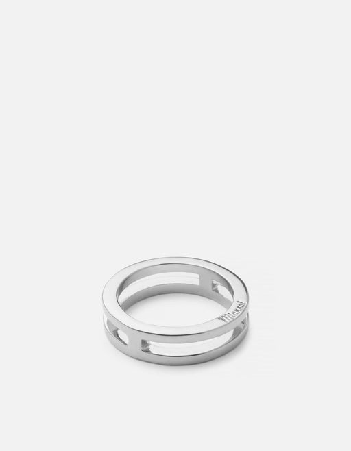 Miansai Rings Split Layer Ring, Sterling Silver Polished Silver / 5