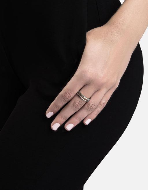 Miansai Rings Split Layer Ring, Sterling Silver