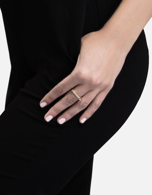 Miansai Rings Thin Screw Cuff Ring, Gold Vermeil