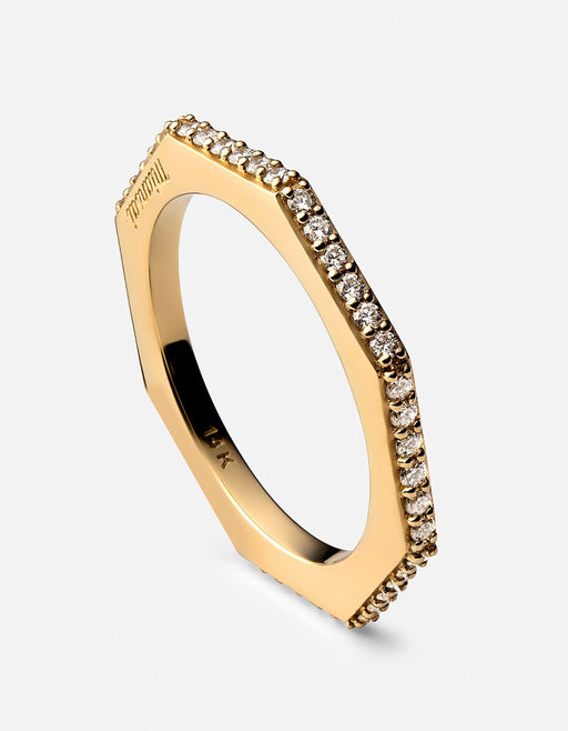 Miansai Rings Bly Ring, 14k Gold Pavé