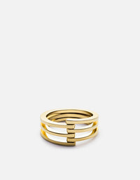 Miansai Rings Offset Ring, Gold Polished Gold / 5