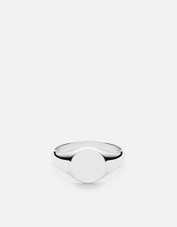 Miansai Rings Signet Ring, Sterling Silver Polished Silver / 10 / Monogram: No