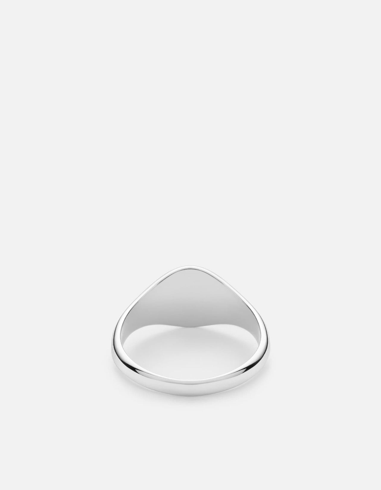 Men's Sterling Silver Initial Oval Signet Ring