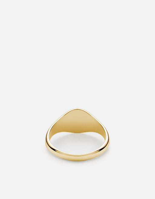 Miansai Rings Signet Ring, 14k Gold/3 Letter